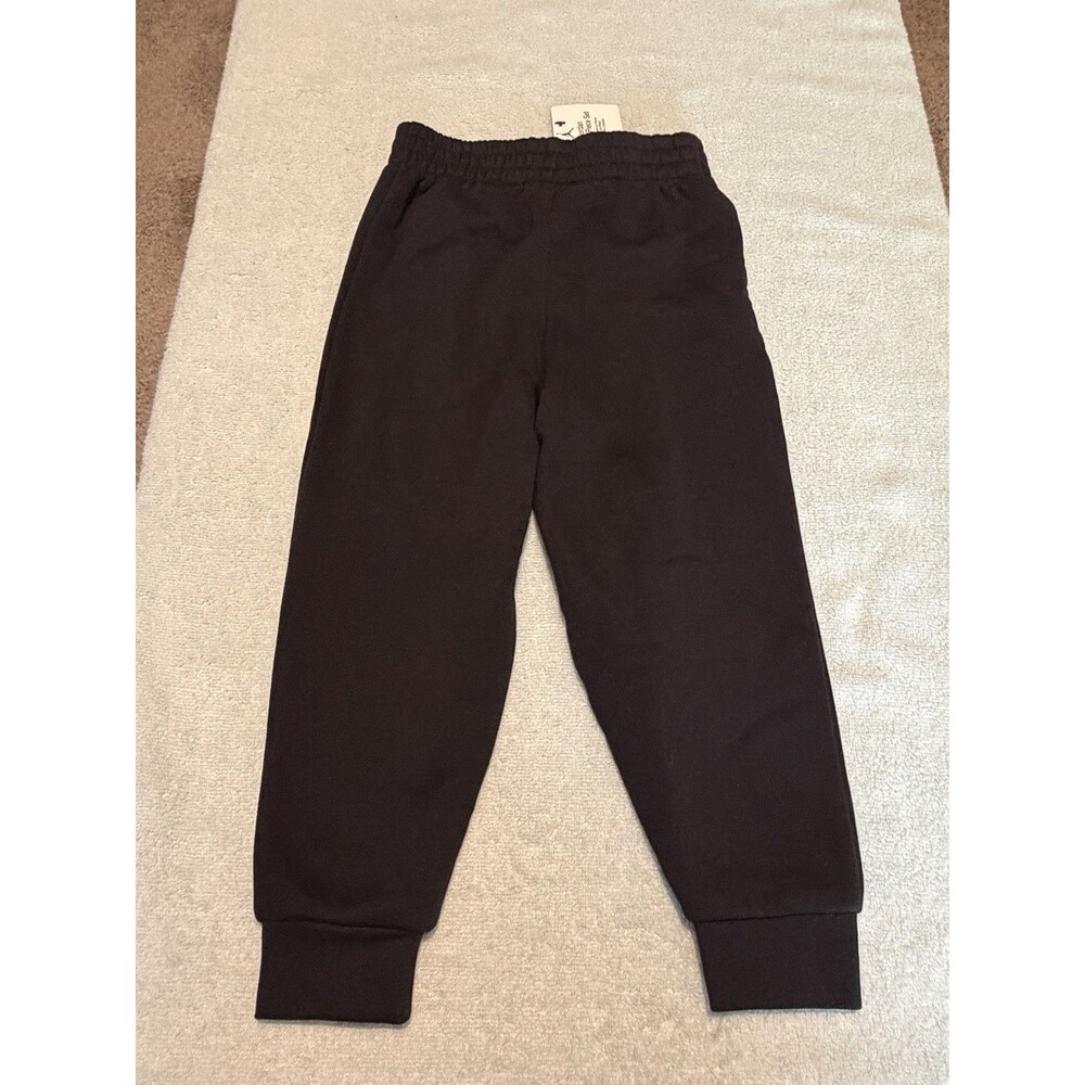 Jordan Boys Size 4T Fleece Jogger Sweatpants Black Jumpman Cuffed Pants NWT